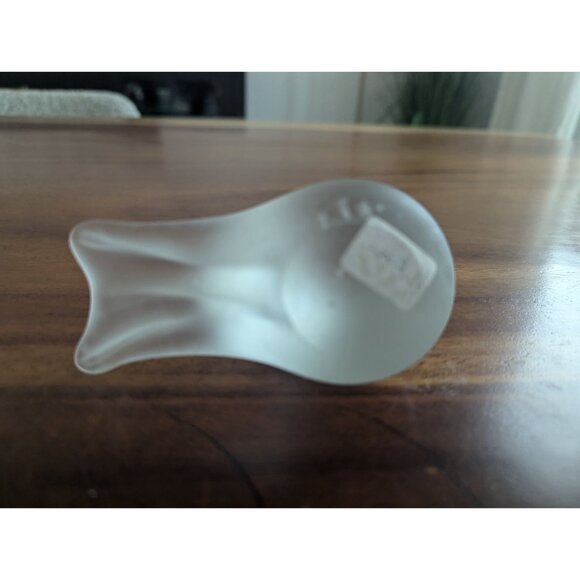 Frosted Clear Glass Bird Figurine Paperweight - Picture 5 of 13